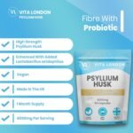 Psyllium Husk Capsules 4000mg | Fibre Supplement with Acidophilus Probiotic | 180 Capsule for Men & Women (Not Powder or Tablets) | Vegan, UK Made - Image 4