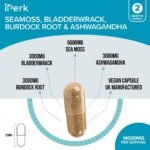iPerk Sea Moss Complex: Bladderwrack, Burdock & Ashwagandha - 14,000mg High Potency Formula - 60 Vegan Capsules - UK Manufactured - Image 4