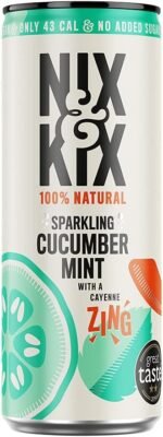 Nix & Kix | Cucumber & Mint | 100% Natural Premium Sparkling Soft Drink With Cayenne | Low Calorie & Vegan Friendly | No Added Sugar Or Sweeteners | 250ml x 12 Pack - Image 5