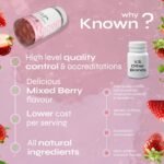 Known Tasty Hair, Skin & Nails Gummies - Multivitamin - Supports Beauty from Within - Natural Strawberry Flavour - 60 Vegan Gummies, 3 Months Supply - Image 5