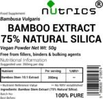 Bamboo Extract Powder 50g 75% Natural Silica - Bambusa Vulgaris - Vegan - 15 Times Stronger Than Powder - Free from fillers Binders & Bulking Agents - Image 3