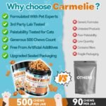 Cat Allergy Chews, 500 Crunchy & Creamy Chews, Cats Itchy Skin Comfort Treats with Colostrum, Probiotics - Skin & Paw Licking, Coat Comfort & Digestive Balance - Chicken and Krill Flavor - Image 8