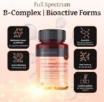Extra Strength B Complex with Inositol & Choline x 90 Caplets – High-Potency B Vitamins for Energy, Brain & Nerve Support – 3 Months Supply - Image 4