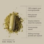 KIKI Health - Organic Moringa Leaf Capsules 500mg - Made from 100% Organic Moringa - No Artificial Colours, Preservatives, Sweeteners or Fillers - Suitable for Vegans - 120 Capsules - Image 3