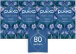 Pukka Turmeric Active, Organic Herbal Tea with Ginger & Galangal (4 Pack, 80 Total Tea bags) & Night Time, Organic Herbal Sleep Tea (4 Pack, Total 80 Tea Bags) - Image 6