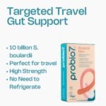 Probio7 Boulardii Max | Targeted Travel Gut Support | Saccharomyces Boulardii Supplement for Gut Repair & Digestive Health | 10 Billion CFU, Probiotics for Gut Health Support - 40 Capsules - Image 5