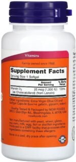 Now Foods – Vitamin D-3 1000 IU | Immune & Bone Health Support – 180 Softgels - Image 4