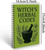 The Enchanted Herbalist's Notebook, Witch's Herbal Codex and Herbal Recipes for Beginners & Experts, Kitchen Witch Spells & Herb Magic Guide, Magical Herb Notebook and Witchcraft Diary (1, Green) - Image 4