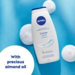 NIVEA Care Shower Creme Soft (750 ml), Caring Body Wash Enriched with Almond Oil, Moisturising Shower Gel with Vitamin C and E, Skin Moisturiser with Mild Scent - Image 4