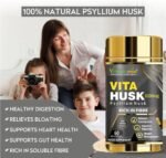 Vitaminnica Vita Husk Pysllium Husk Supplement 1000mg- High Fibre Supplement for Digestive Health, Regularity & Weight Management- Vegan & Gluten-Free - 60 Capsules - Image 7