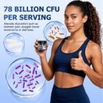 Probiotic & Prebiotic Complex for Women & Men: 78 Billion CFU, 20 Live Microbes (Lactobacillus Acidophilus & Casei Added) – Powerful Bio-Cultures Capsules (60 Capsules) - Image 3