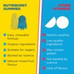Nutriburst Minions MEGA Multi Vitamins for Kids - Chewable Multivitamins for Growth & Development: Vitamin A, B12 C, D3, E, Iron, Omega-3 - Vegan + Sugar Free - Fruity Flavour - 60 Gummies - Image 4