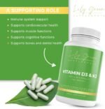 Lily Green Vitamin D3 4000IU & Vitamin K2 MK7 100μg | 90 Capsules of High Strength D3 K2 | Muscle Function, Teeth, Bone & Immune Support | No Artificial Additives | Made in UK - Image 5