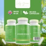 Lily Green Vitamin D3 4000IU & Vitamin K2 MK7 100μg | 90 Capsules of High Strength D3 K2 | Muscle Function, Teeth, Bone & Immune Support | No Artificial Additives | Made in UK - Image 7