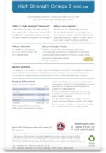 Healthspan High Strength Omega 3 1,000mg (120 Capsules) | Supports Brain, Eye & Heart Health | 120mg DHA & 170mg EPA Per Capsule | Highly Purified to Remove Toxins | Sustainably Sourced Fish Oil - Image 8