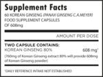 Botanicals - Korean Ginseng Extract Capsules | Vegan | Made in The UK | Gluten Free | Salt Free | Nut Free | Kosher (KLBD) | Halal | Supports General Wellbeing - Image 3
