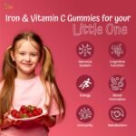 Iron Gummies Kids,15 Day Supply, Natural Strawberry Flavour, 30 Chewable Vegan Gummies, Vegetarian Friendly, Energy & Immune System, Kids Iron Gummies, GMO & Gluten Free. - Image 4