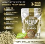 Organic Shelled Hulled Hemp Seeds 1kg - Plant Based Vegan Protein, Omega 3&6, Amino Acids & Minerals, Gluten-Free Hemp Seed Superfood by PROELITE - Image 7