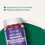 Nature’s Best Multi-Max Multivitamin Gummies for Hair, Skin & Nails - with Biotin, Zinc & Vitamin C - Raspberry Flavour - 60 Gummies (60 Day Supply) - Image 3