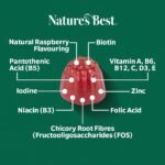 Nature’s Best Multi-Max Multivitamin Gummies for Hair, Skin & Nails - with Biotin, Zinc & Vitamin C - Raspberry Flavour - 60 Gummies (60 Day Supply) - Image 5