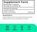 Organic Matcha Green Tea Capsules, 2 Month Supply - 120 Capsules, 1000mg with 50mg ECGC per Serving (Lab Tested), Powerful Anti-Oxidant, No Fillers, Pure Matcha Powder - Love Life Supplements - Image 3