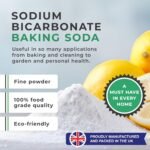 Grow Chem Baking Soda, Sodium Bicarbonate (5kg Bucket) UK MADE Pure Baking Soda for ECO Friendly Cleaning, Baking, Bath Bombs, Odour Removal and Teeth Cleaning - Image 3