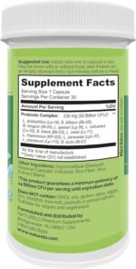 NATURELO Probiotic - Ultra Strength - 50 Billion CFU - 11 Lacto & Bifido Strains - One Daily - Gut-Friendly Bacteria - No Refrigeration Needed - 30 Vegan Capsules | 1 Month Supply - Image 4