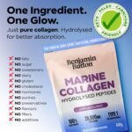 Benjamin Button Pure Marine Collagen Powder - Hydrolysed Peptides (Type I) from Wild-Caught Fish - Unflavoured, 400g - Hair, Skin, Nail, Joint & Bone Support - Halal, Keto & Paleo Friendly - Image 5