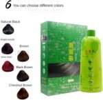 Brimless Shampoo, Herbal Bubble Gray Hair Dye Shampoo, Plant BubbleHair DyeShampoo, Pure Plant Extract For Grey Hair Color BubbleDye, DIYHair Color at Home (Black) - Image 3