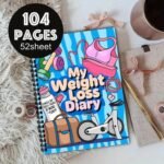 Weight loss journal for women, daily fitness companion, 12-week diary for nutrition planner, tracking, diet, workout, training progress, wellness, gym - Image 3