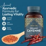 Ayurvediq Organic Cayenne Pepper Capsules High Strength 600mg x 60 Capsaicin Powder - 100% Soil Association Organic Digestion, Circulation, Metabolism, Heart Health and Wellbeing Supplements - Image 3