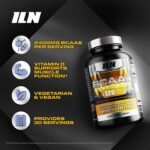 BCAA Tablet - BCAAs (120 Tablets) - 2400mg BCAAs per Serving - BCAA Amino Acids with Vitamin D for Normal Muscle Function - Suitable for Vegans & Vegetarians - Image 4