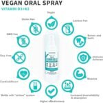 Vegan Vitamin D3 K2 - Spray - Premium Quality: MenaQ7® Pharma Pure All Trans - High Dose - High Bioavailability - Immunity - Muscles - Bones - Heart - Fast Acting and Easy - Image 5