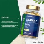 Vitamin E Capsules 1000iu | 200 Softgels - 6+ Months Supply | Highly Absorbable VIT E as DL-Alpha Tocopheryl Acetate for Cell Protection | by Horbaach - Image 3