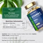 Vitamin E Capsules 1000iu | 200 Softgels - 6+ Months Supply | Highly Absorbable VIT E as DL-Alpha Tocopheryl Acetate for Cell Protection | by Horbaach - Image 4