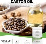 Castor Oil 1000mg Softgel - Supports Immune System Skin Hair Health Joint Wellness Relief Natural Health Supplement - 30 Softgels, 1 Month Supply - Image 3