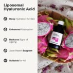 Youth & Earth Liposomal Hyaluronic Acid Liquid - Pure Hyaluronic Acid Supplements for Natural Skin Hydration & Joint Supplements for Men & Women - 100% Vegan Formula Dragon Fruit Flavor (250ml) - Image 3