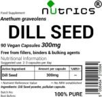 Dill Seed 300mg X 90 Vegan Capsule (1 Month Supply) Anethum Graveolens Dill Weed Herb Dill Plant Savaa Konkani Sholpa - Free from fillers Binders & Bulking Agents - Image 3