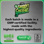 Grooovy Greeens, Gummies with Powerful Blend of Fruit and Vegetable Extracts to Support Gut Health and Digestion and Boost Energy, Suitable for Vegans, Orange and Lemon Flavour 60 Gummmies - Image 5