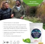 Super Vitamin B-50 Complex | x90 High Strength Tablets Containing All 8 B Vitamins - VIT B1 Thiamine, B2, B3 Niacin, B5, B6, B7 Biotin, Inositol, B9 Folic Acid & B12. UK Made from Non Yeast Source - Image 3