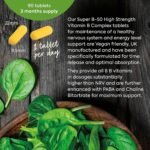 Super Vitamin B-50 Complex | x90 High Strength Tablets Containing All 8 B Vitamins - VIT B1 Thiamine, B2, B3 Niacin, B5, B6, B7 Biotin, Inositol, B9 Folic Acid & B12. UK Made from Non Yeast Source - Image 4