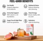 Purearth Kombucha Powder Grapefruit Flavor | 30-Day Supply | Natural Sugar Free Probiotic Soft Drinks | Gut Health, Energy & Immune | Vitamin C, D3 & Calcium | Vegan, Gluten-Free | 30 Sachets - Image 5