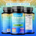 Sea Moss Complex 19,445mg Extract Including Bladderwrack & Burdock Root - 120 High Strength Capsules Providing 60 Day Supply -Black Seed Oil, Ashwagandha, Ginger -Vegan - Multivitamin Herbal Blend - Image 5