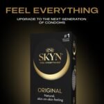 SKYN Original Condoms Pack of 50 / Skynfeel Latex Free Condoms for Men, Regular Size, Strong & Thin, Smooth Straight Shape, 53mm Wide - Image 7