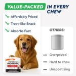 STRELLALAB Dog Probiotics for Gut Health & Digestive Enzymes Fiber Supplement - Anti Diarrhea, Constipation, Upset Stomach, Gas Relief - Digestion Treats Chews - 60 Chews Pork - Image 6