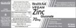 HealthAid Zinc Gluconate 70mg - 90 Tablets - Image 3