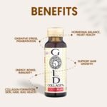 GOLD COLLAGEN New Forte Plus - Collagen Supplements for Women & Men with Biotin Hair Growth, Skin & Immune System Booster with 8g of Marine Collagen, Vitamin C & Hyaluronic Acid, 1 Pack 10x50ml - Image 3