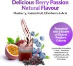 Ashwagandha KSM-66 Liquid Bio-Fermented with Turmeric, Probiotics & Digestive Enzymes for Mood & Gut Health - Natural Berry Passion Flavour - Image 4