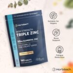 Triple Zinc Complex 50mg | Zinc Tablets High Strength | High Absorption | Picolinate, Citrate & Gluconate with Vitamin C & Copper | One-a-Day Formula - 6 Month Supply | 180 Vegan Tablets | by Horbaach - Image 6