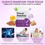 Focus Patches, Brain Clarity & Cognitive Support, Plant-Based Formula, Focus & Body Support, Natural Patch for Women and Men, 30PCS - Image 3